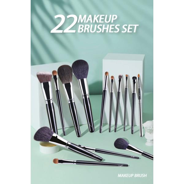 Copper Tube 22pcs Luxury Makeup Brush Set Face Makeup Brush Set