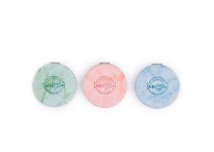 Marble Pattern Silver Compact Mirror PU ABS 10mm Thickness Foldable Makeup Mirror