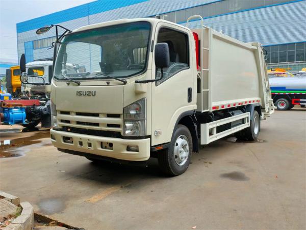 Quality 4x2 Japanese ISUZU NPR KV600 Garbage Compacted Truck With 6 Cbm To 8 Cbm Volume for sale