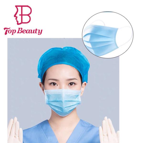 Quality Anti Bacteria Disposable Medical Masks With Elastic Earloop Random Color Blue for sale