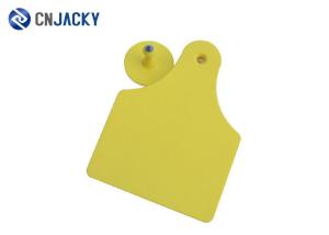 China Custom Barcode Animal Goat Rfid Cattle Tag Cow Ear Tag 860-960MHz Passive UHF on sale