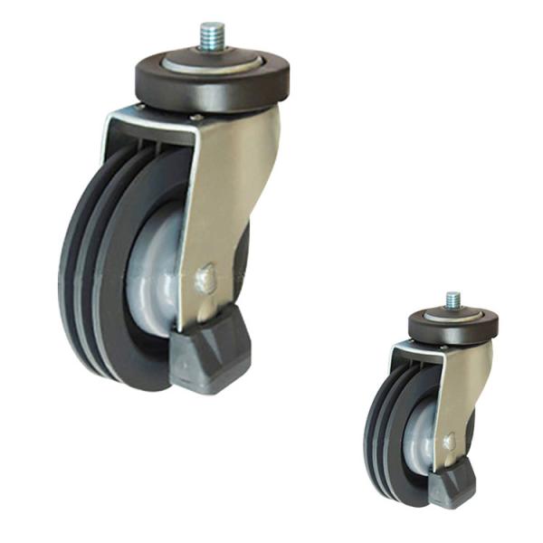Quality 70kg Loading 4 Inch Shopping Cart Wheels PU 100mm for sale