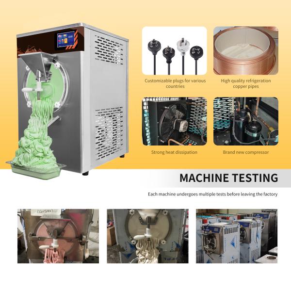 2200W Automatic Gelato Hard Ice Cream Making Machine 48L/H for Commercial