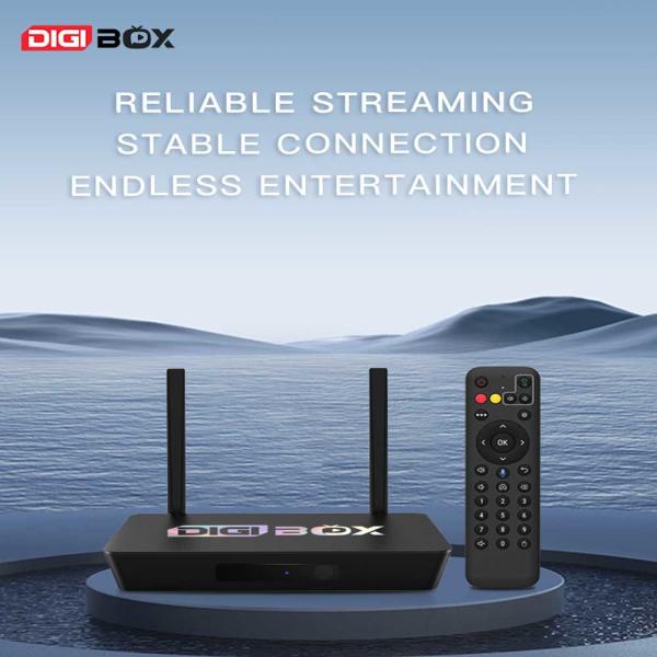 Quality Digibox Voice Control Smart 2.4Ghz 5.8Ghz Dual Band WiFi 6 64GB TV Box for sale