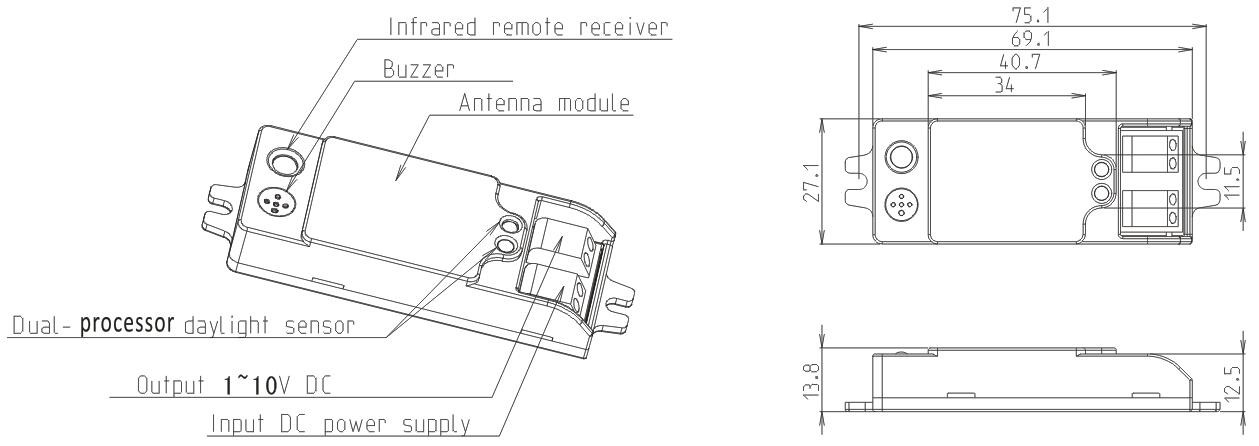 Motion Sensor Dimmer Switch 1 ~ 10v Dimming 5.8GHz HF Frequency