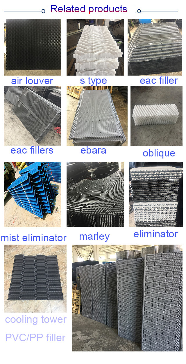 PP PVC International Cooling Tower Fill Replacement Cross Flow 20mm 4