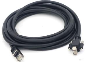 Functional Camera Data Cable Custom Length Tough Molding With Thumb Screw