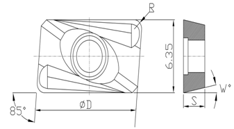 Rhombus Ceramic Cutting Tool Inserts Rust Resistance For Turning