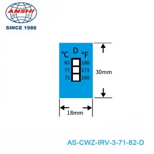 Buy cheap Irreversible 71-82 ℃ 160-180℉ 3 Level High Temperature Sensitive Labels product