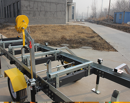5.9*2.2*.22m Log Band Saw Mini Portable Second Hand Wood Cutting Machine for Uganda