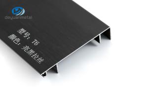 Buy cheap Brushed Aluminium Skirting Trim 6063 Aluminium Floor Skirting Surface Treament Brushed Bright Black Color product