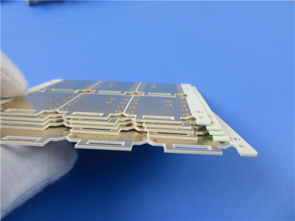 Quality Rogers 4003 Low Profile RF PCB 20.7mil RO4003C LoPro Reverse Treated Foil with Gold for Low Noise Block for sale