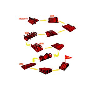 0.55mm PVC Tarpaulin Inflatable Obstacle Challenges / 5km Inflatable Run
