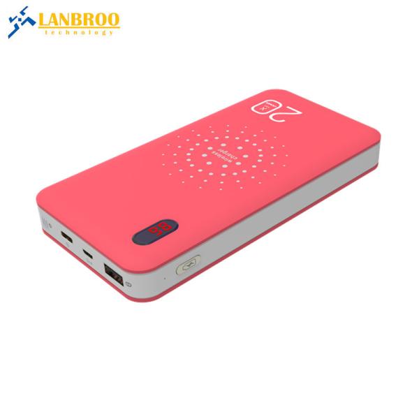 Quality Custom Wireless Power Bank 20000mAh with 3-IN-1 Cable LED Screen Display Type-C Smart Mobile Phone Powerbank Charger for sale