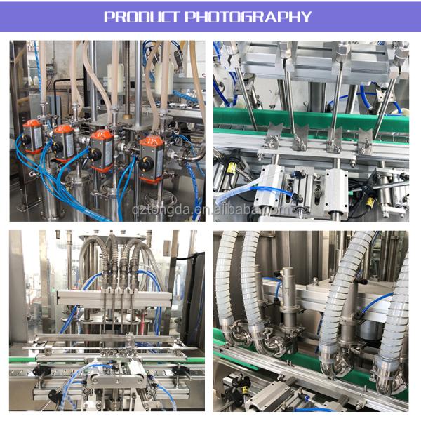 3kw Liquid Filling Bottling Production Line With Piston Cylinder Servo Motor