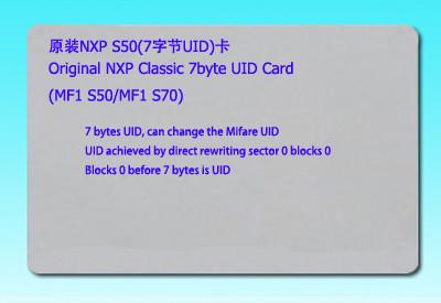 Quality Original Classic 7byte UID Card (MF1 S50/MF1 S70) for sale