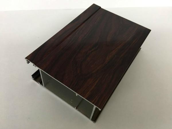 Quality Black Brown Wood Finish Aluminium Profiles Highly Wear - Resistance for sale
