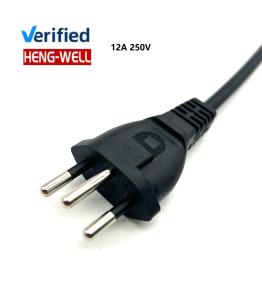 12 Am Power Rating and 250V Voltage Brazil Electrical Cord for High Power