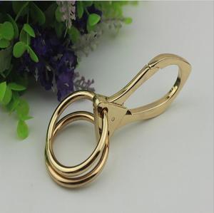 China Custom special design handbag hardware zinc alloy 40 mm spring round gold snap hooks on sale