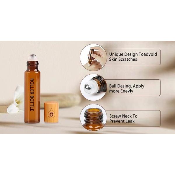 5Ml Perfume Essential Oil Roller Bottles With Stainless Steel Balls