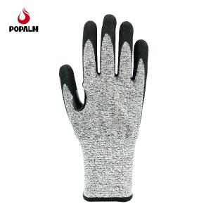 13 Gauge Touchscreen Safety Gloves With Sandy Nitrile Coating And Reinforced Thumb Area 4X43C