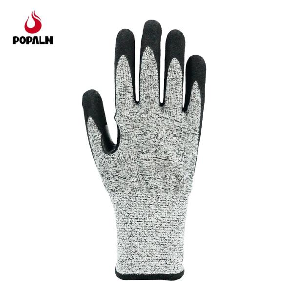 Quality 13 Gauge Touchscreen Safety Gloves With Sandy Nitrile Coating And Reinforced Thumb Area 4X43C for sale
