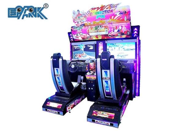 Quality Double Players Outrun Racing Simulator Racing Game Machine With Red Seats for sale
