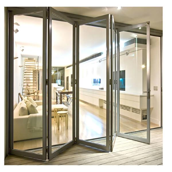 Quality Project Consultation At Building Material Store 70mm Aluminum Bi-fold Doors With Glass for sale