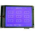 Flat Rectangle Dot Matrix LCD Display Module 24 / 26 Pins Blue Film Negative