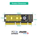 Custom M.2 NGFF NVMe SSD TO PCI-E 3.0 X16 / X8 / X4 Adapter