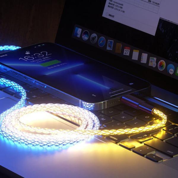 CC60W LED Multi Function Charging Cable USB To Lightning / Type C Fast Charing Cord