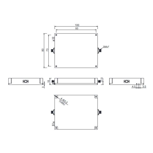 1-2 GHz L Band Optical Amplifier communication Module Psat 40dBm 10w RF power amplifier for Military and Defense