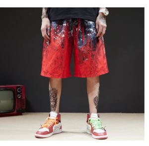 Buy cheap Digital Offset Printing Gradual Mens Red Boardshorts With Pockets product