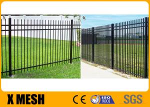 Buy cheap Military Bases Cross Resistance Ornamental Garden Gates Black Color Vinyl Coated 3.0m High product