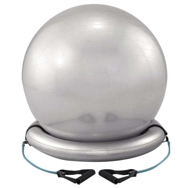 Quality PVC Base Large Exercise Ball Ring Inflating 55cm Anti Burst Stability Resistance Band for sale
