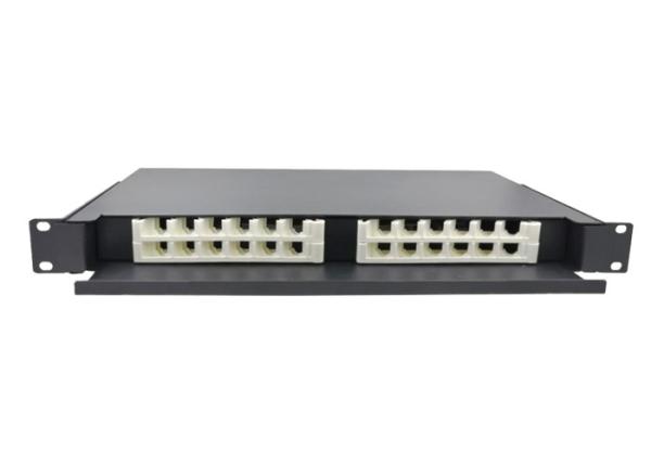 Network 1U Rack Fiber Patch Panel 24 Port Drawer Type Terminal Rack Mount