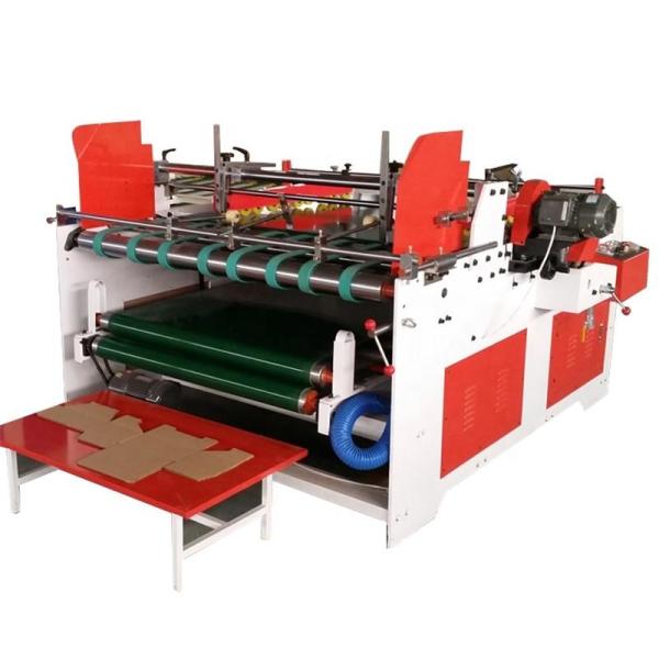 Semi Automatic Corrugated Cardboard Sheet Making Machine For Carton Box Folding Gluing