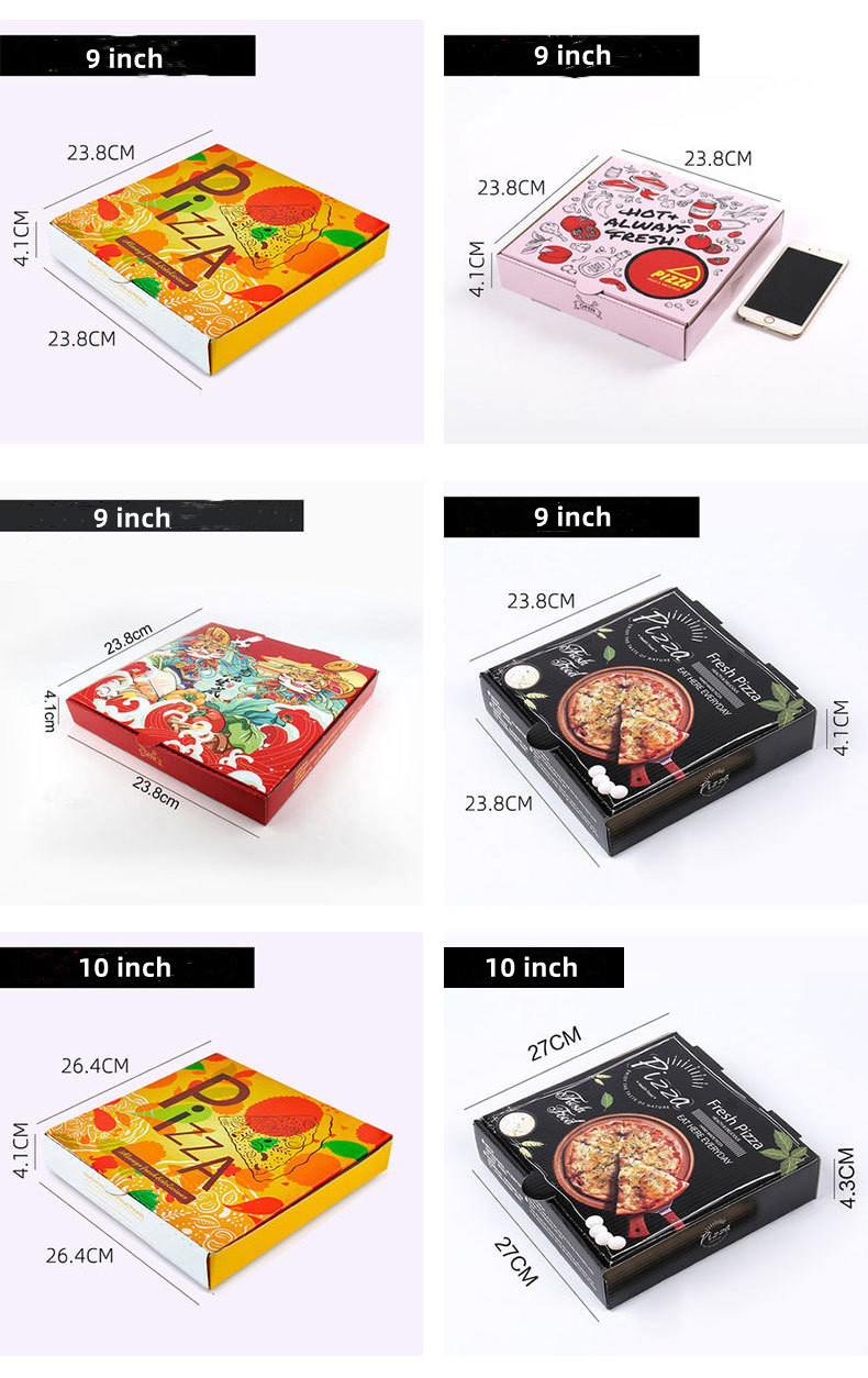 Custom Printed Pizza Slice Boxes Reusable Paperboard Container