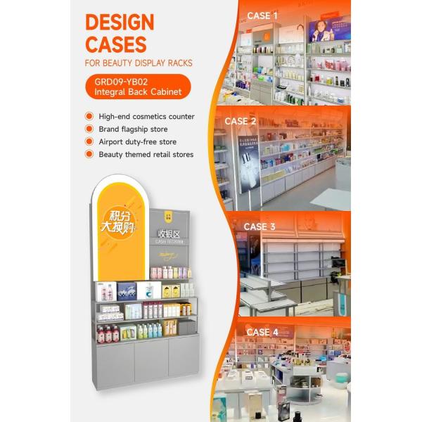 GDR09-YB02 Retail Display Counter with 80mm Soft Film Light Box and Acrylic Letters for Mall Booths
