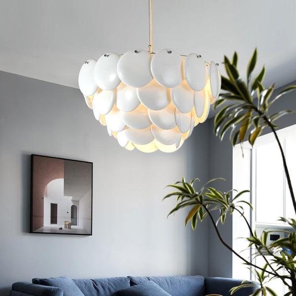 Quality White Ceramic Iron Modern Crystal Chandelier E14 Lamp 8 To 20m2 for sale