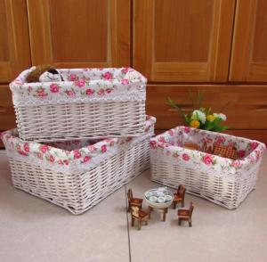 wicker storage baskets with mat square shape customize dimension water cleaning