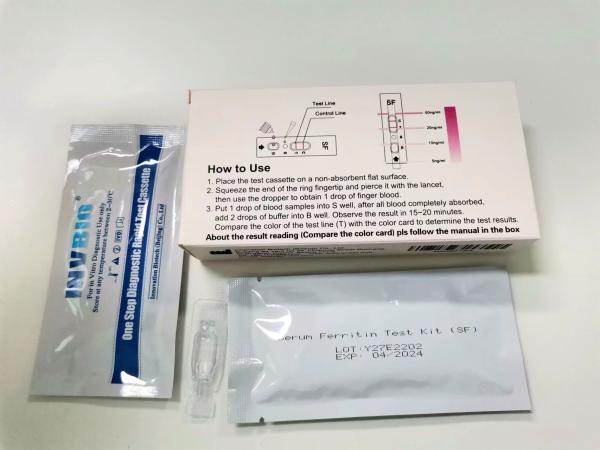 Quality Early Detection Serum Ferritin Test Kit Rapid Diagnostic Device for sale