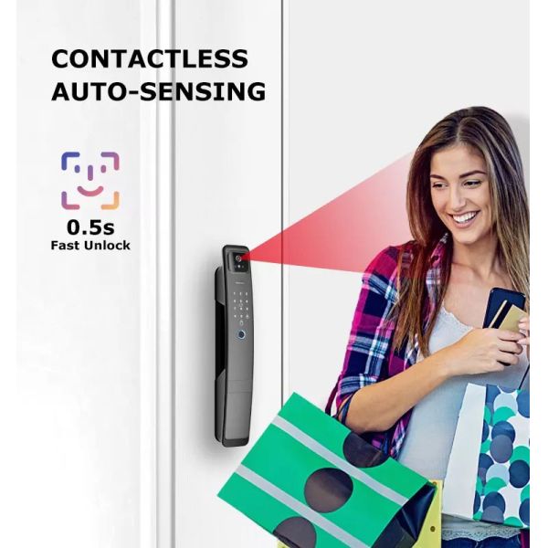 3.5 Inch Large Screen Inside Peephole Smart Door Lock