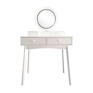 LED Touch Screen MDF Wood Drawer Dressing Table With Mirror