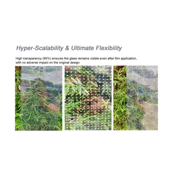 LED Screen Film Transparent Flexible Curved Video Wall Commercial Ads Led Ad Displays Stick on Glass Window Indoor Advertising