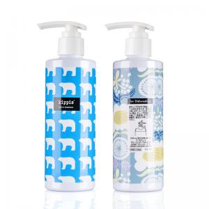 China Shrink Label Decorative Plastic Shampoo Bottles 250ML Long Slim Round Bottle on sale
