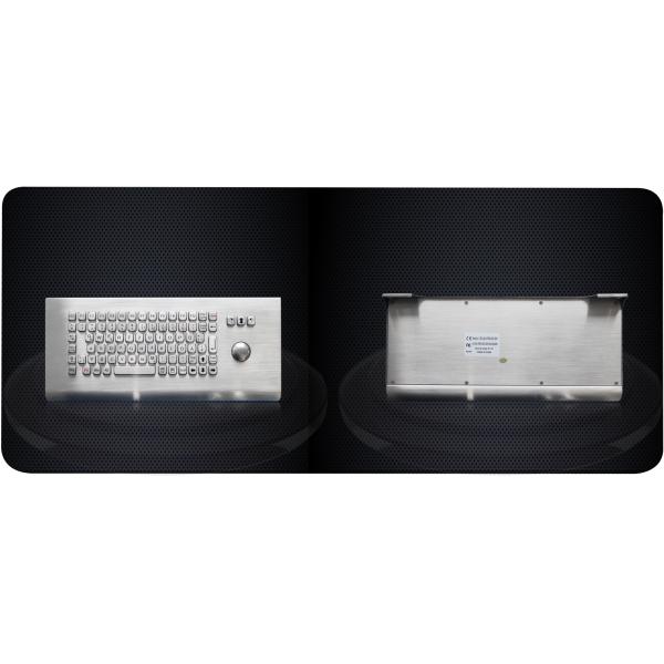 IP65 Rugged Industrial Metal Keyboard Wall Mount Kiosk Keyboard With Trackball
