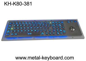 Rugged Backlit Metal Keyboard with Ergonomics Design Trackbal , USB interface