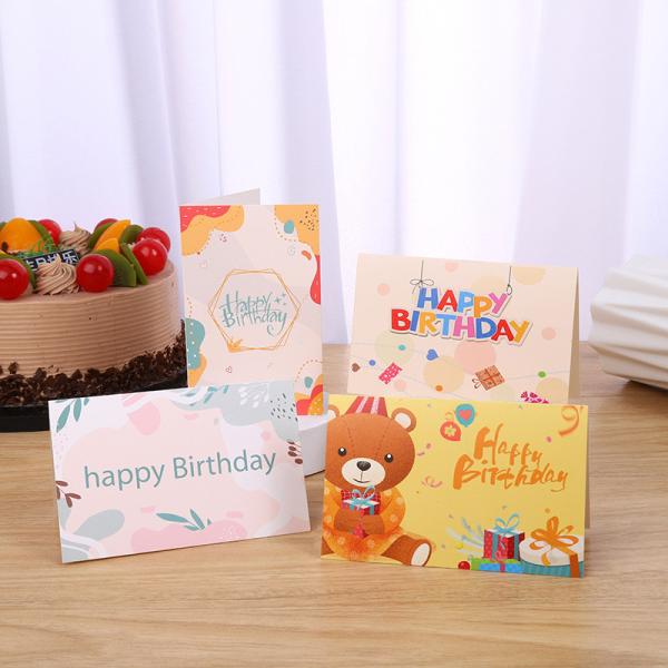 Quality Cute Cartoon Children Birthday Greeting Card Folded for sale