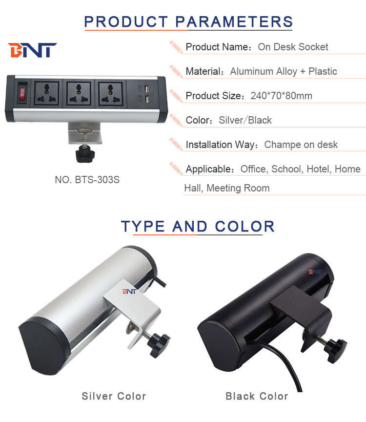 countertops horizontal desktop socket with dual usb charger desktop edge bar socket